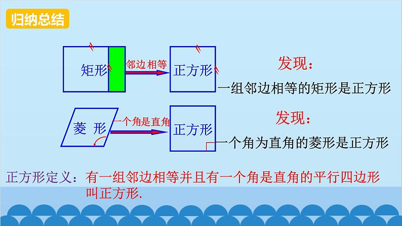 北师大版数学九年级上册 1.3 第1课时 正方形的性质课件第6页