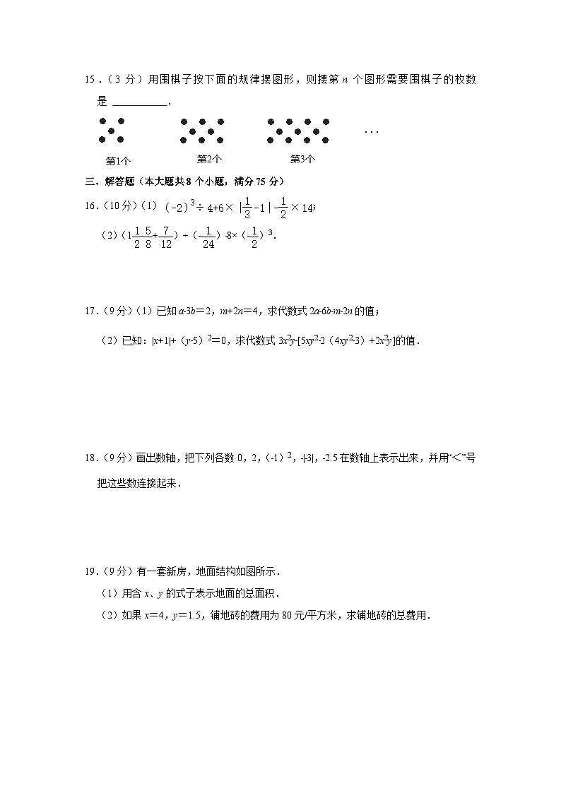 河南省鹤壁市2022-2023学年七年级（上）期末数学试卷(华师版 含答案)第3页