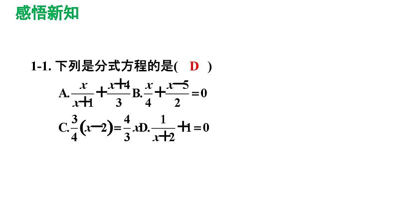 16.3 可化为一元一次方程的分式方程 华师大版八年级数学下册导学课件08