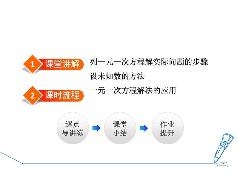 6.2.5 列一元一次方程解实际问题的一般方法 华东师大版七年级数学下册授课课件第2页