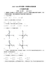 山东省菏泽市鄄城县2023-2024学年八年级上学期期末数学试题（含答案)