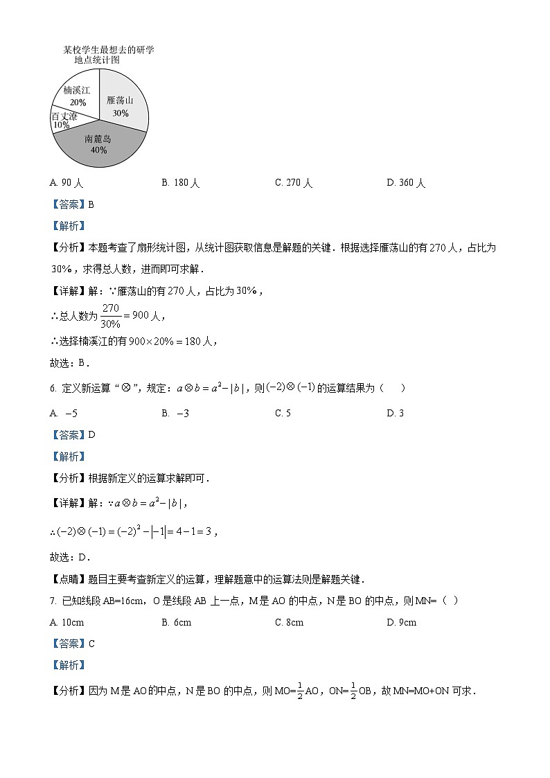 山东省枣庄市台儿庄区2023-2024学年七年级上学期期末考试数学试题第3页