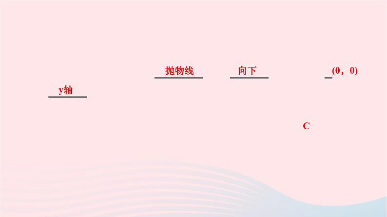 2024九年级数学下册第26章二次函数26.2二次函数的图象与性质26.2.1二次函数y＝ax2的图象与性质作业课件新版华东师大版第3页