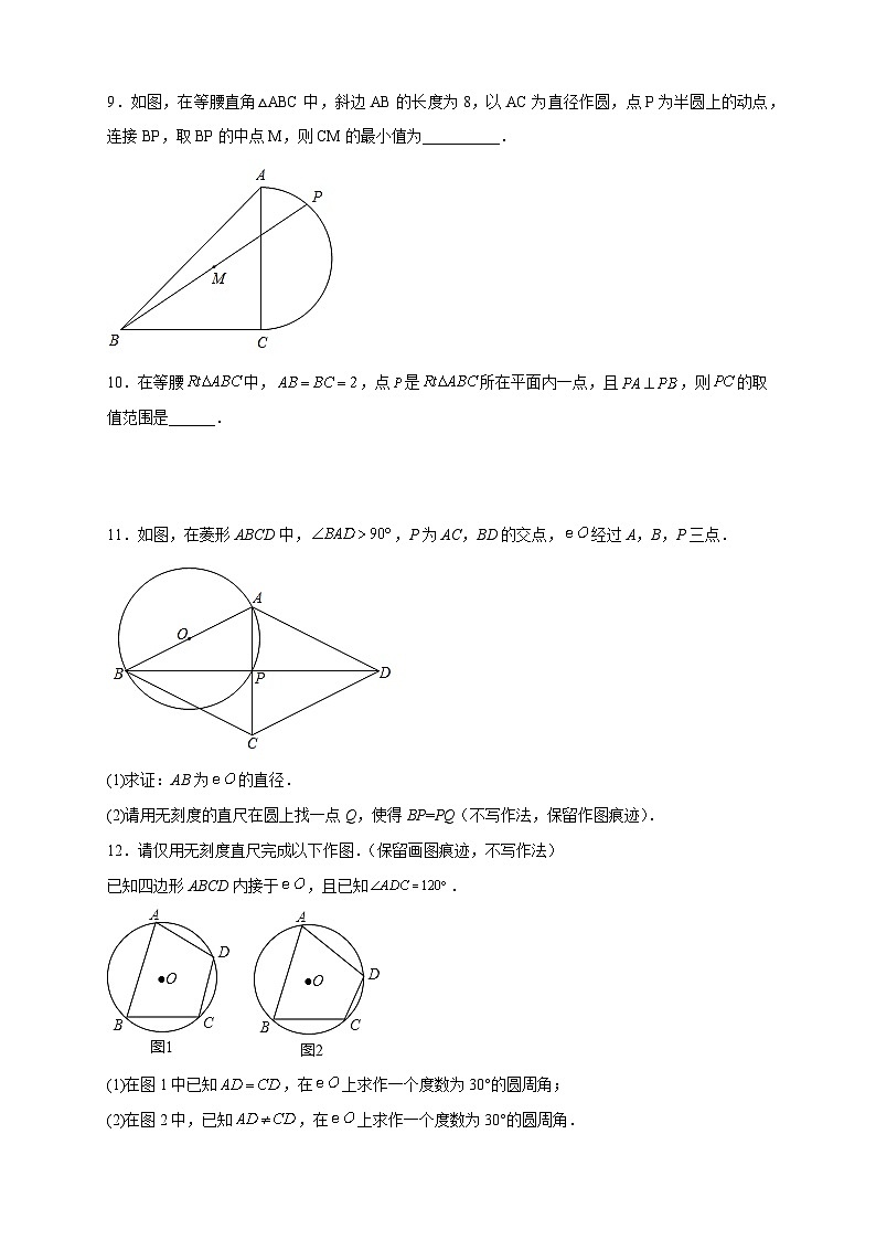 专题21 直角对直径与直径对直角（原卷版）第3页