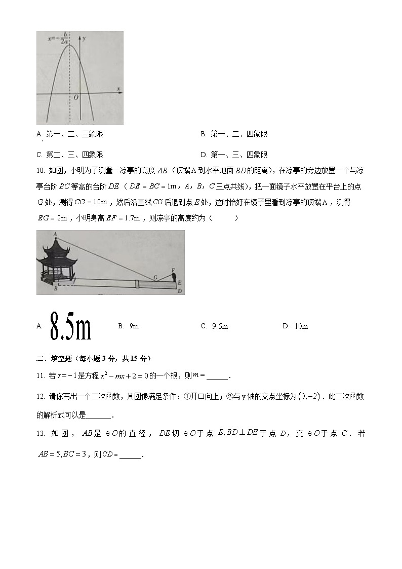 河南省郑州市新郑市2023-2024学年九年级上学期期末数学试题（原卷+解析）03
