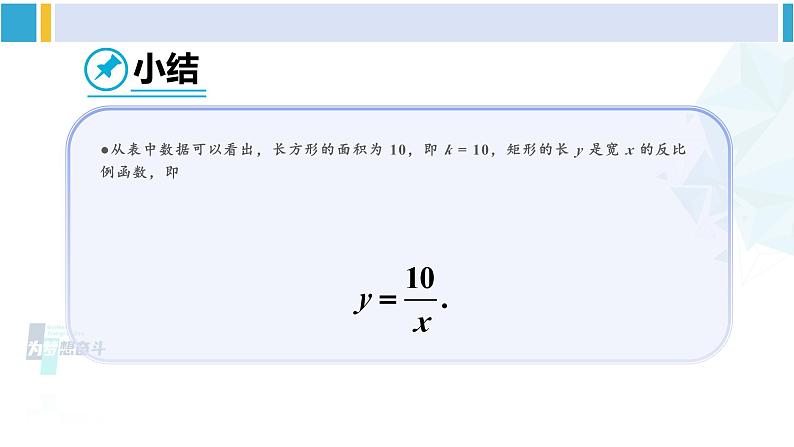 人教版九年级数学下册 第二十六章 反比例函数数学活动（课件）06