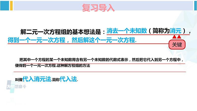 湘教版七年级数学下册 第1章 二元一次方程组 第1课时 加减消元法（课件）第2页