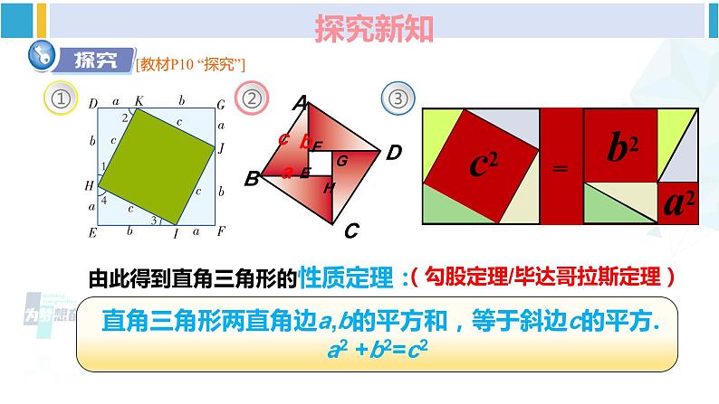 湘教版八年级数学下册 第1章 直角三角形 第1课时 勾股定理（课件）08