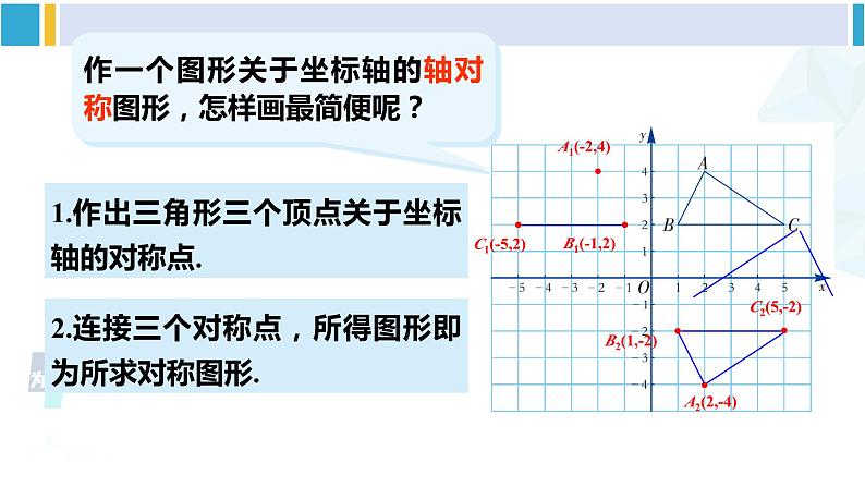 湘教版八年级数学下册 第3章 图形与坐标第1课时 轴对称的坐标表示（课件）08