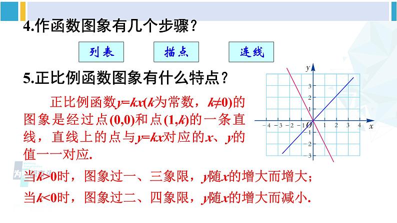 湘教版八年级数学下册 第4章 一次函数 第2课时 一次函数的图象和性质（课件）第3页