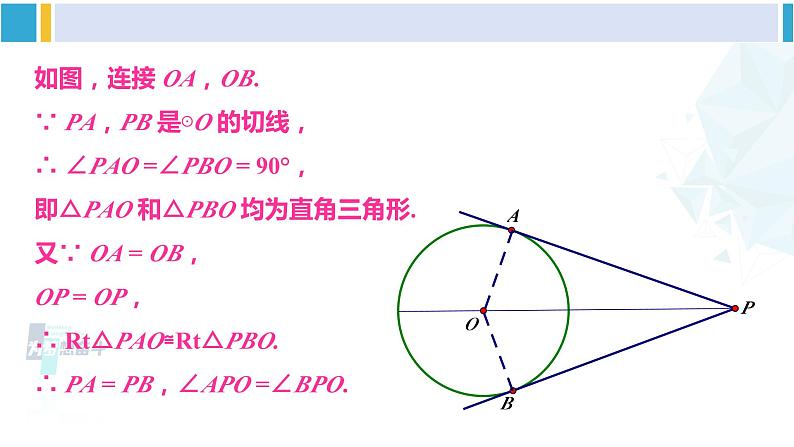 湘教版九年级数学下册 第2章 圆 2.5.3 切线长定理（课件）第7页