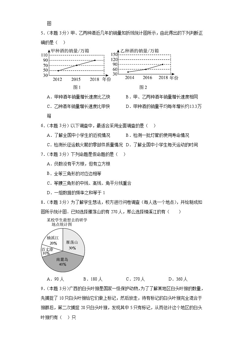 2023-2024学年数学八年级数据的收集、整理、描述单元测试试题（苏科版）基础卷一含解析第2页