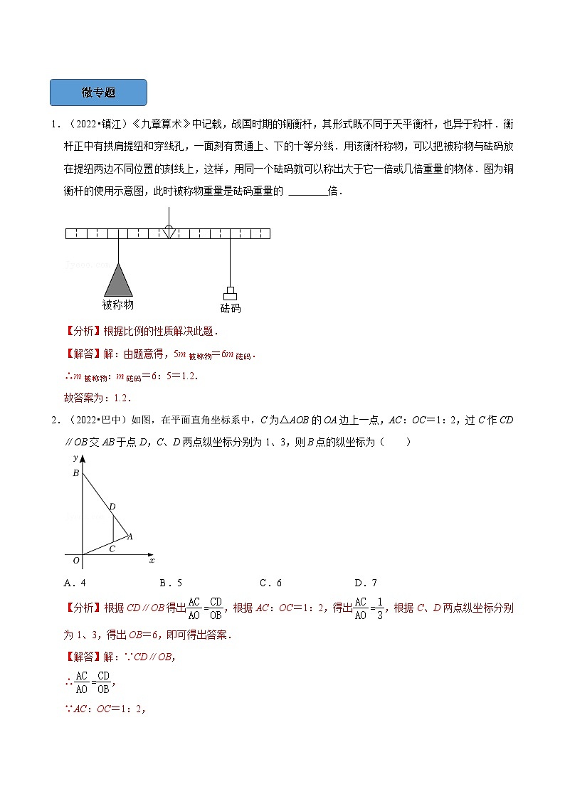 专题28 相似三角形篇-备考2024年中考数学考点总结+题型专训（全国通用）02