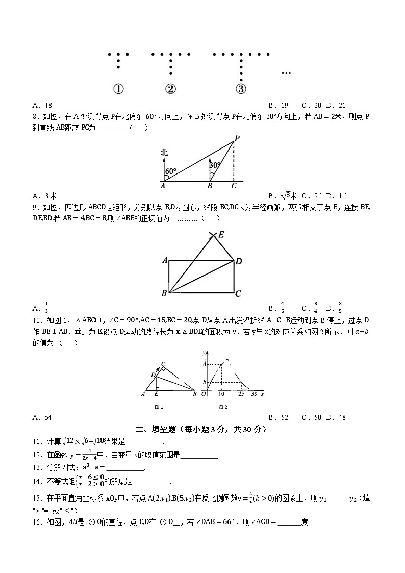 黑龙江省哈尔滨市萧红中学校2023-2024学年九年级下学期开学考试数学试题02