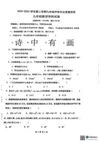 广东省中山市中山纪念中学2023-2024学年九年级数学下学期开学考试数学试题