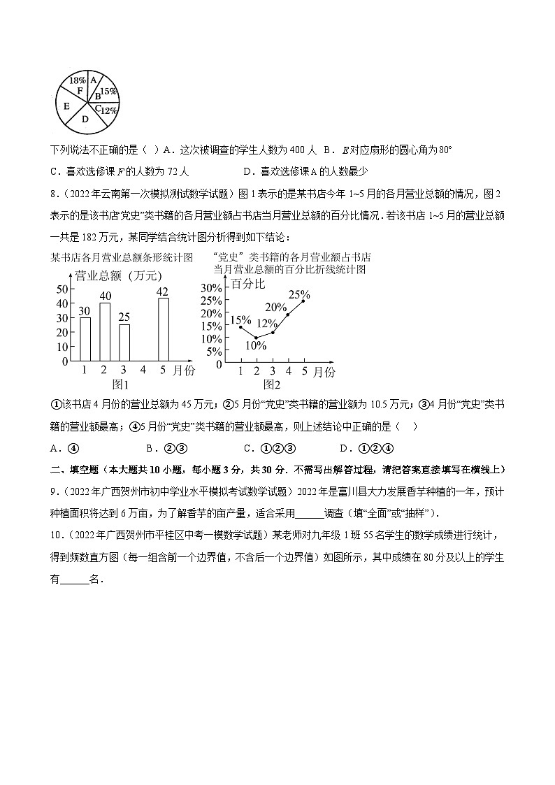 第7章 数据的收集、整理、描述 章末检测卷-2022-2023学年八年级数学下册课后培优分级练（苏科版）03