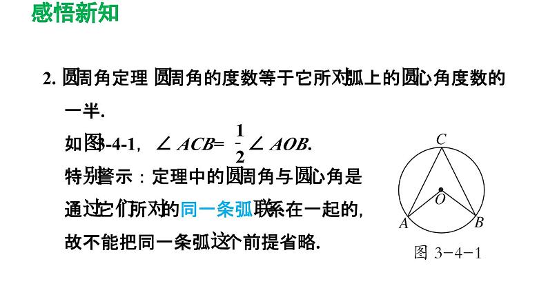 3.4 圆周角和圆心角的关系 北师大版数学九年级下册导学课件第5页