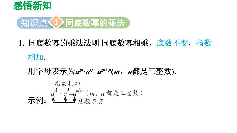 1.1 同底数幂的乘法 北师大版数学七年级下册导学课件第3页