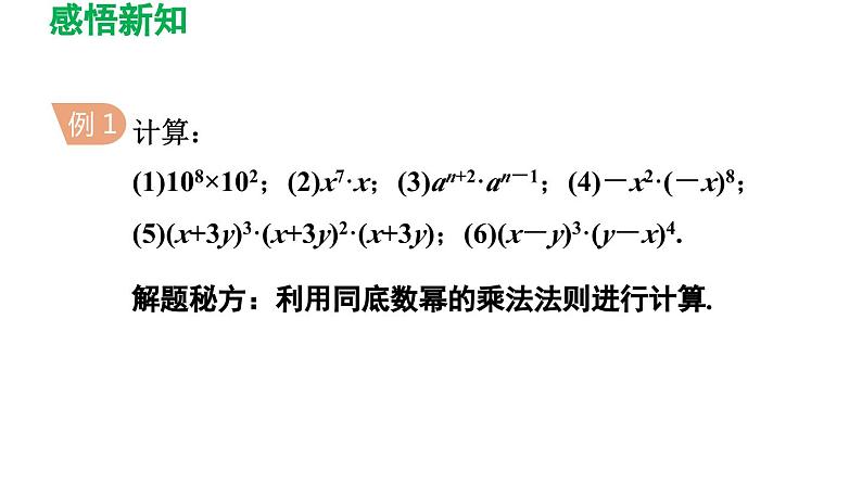 1.1 同底数幂的乘法 北师大版数学七年级下册导学课件第6页