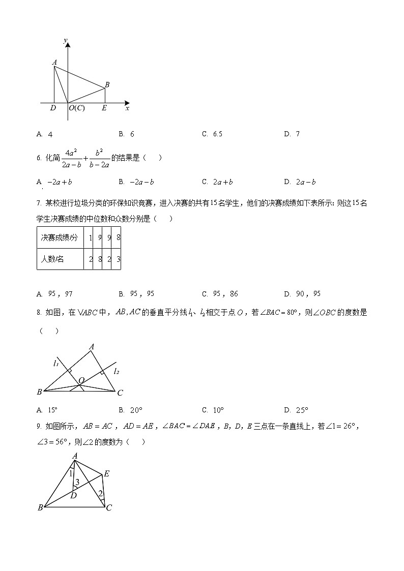 精品解析：山东省聊城市莘县2023-2024学年八年级上学期期末数学试题（原卷版）第2页