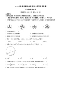 云南省德宏傣族景颇族自治州2023-2024学年九年级上学期期末数学试题（原卷版+解析版）