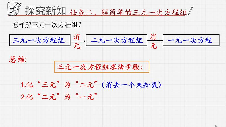 10.3三元一次方程组课件  青岛版数学七年级下册课件06