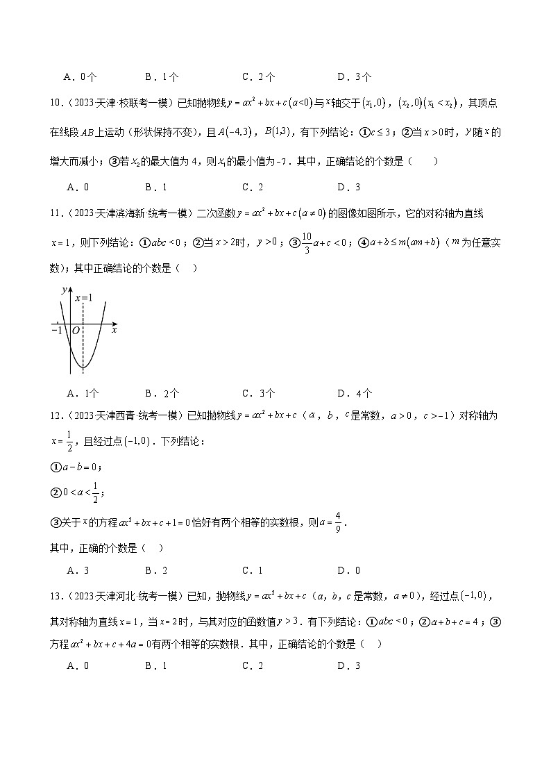 专题03 选择压轴题：二次函数综合题03