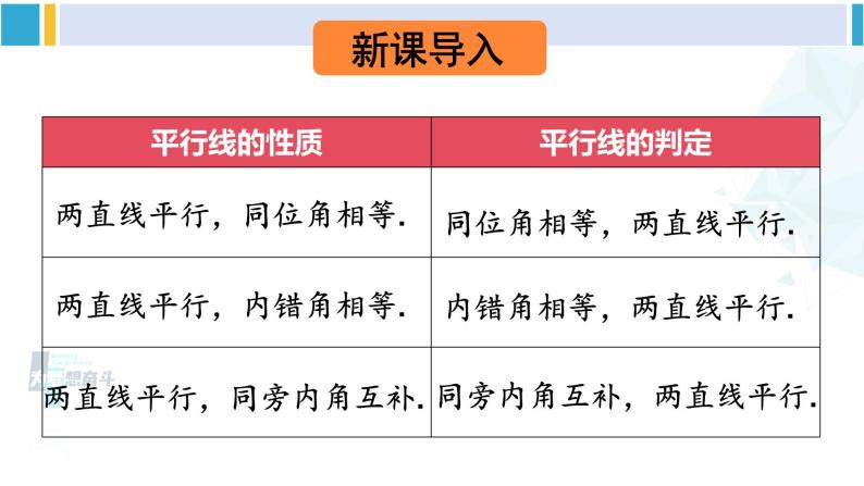 北师大版七年级数学下册 第二章 相交线与平行线第二课时 平行线性质与判定的综合应用（课件）02