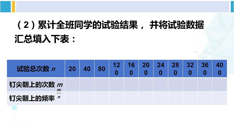 北师大版七年级数学下册 第六章 概率初步 2 频率的稳定性（课件）05