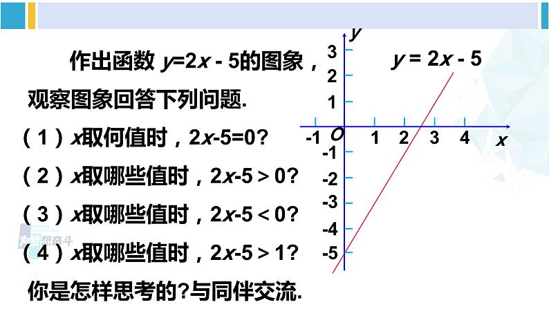 北师大版八年级数学下册 第二章 一元一次不等式与一元一次不等式组 5 一元一次不等式与一次函数（课件）第4页
