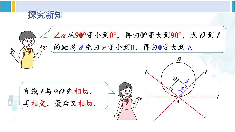 北师大版九年级数学下册 第三章 圆 第二课时 切线的判定及三角形的内切圆（课件）第4页