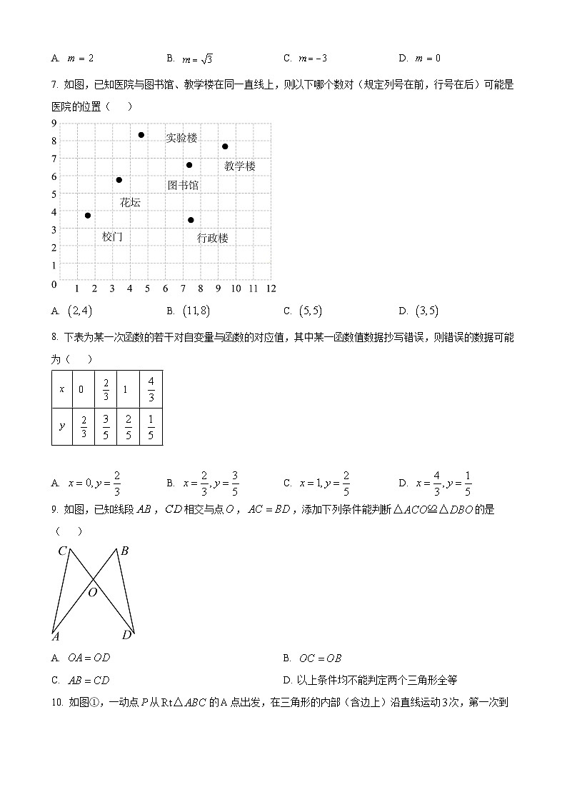 精品解析：浙江省金华市东阳市2023-2024学年八年级上学期期末数学试题（原卷版）第2页