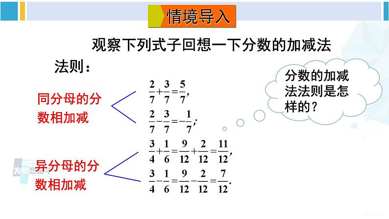 沪科版七年级数学下册 第9章 分式 第2课时 分式的加减（课件）第2页