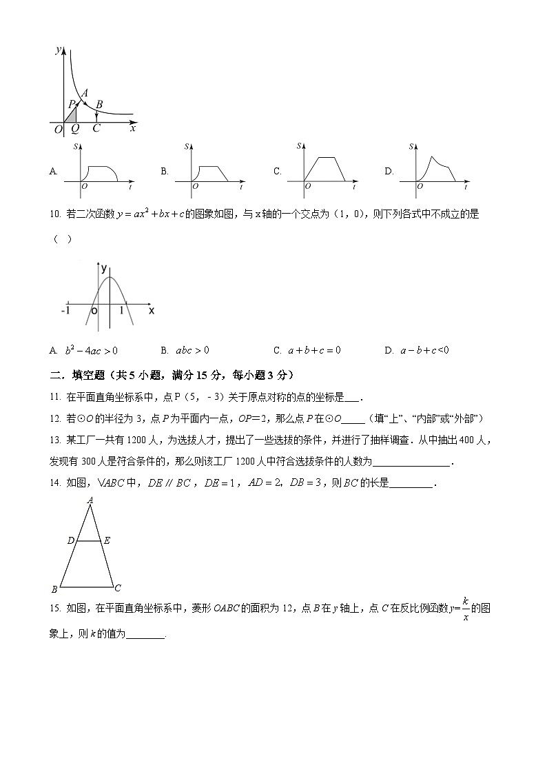 四川省成都市金堂县2022-2023学年九年级上学期期末数学试题（原卷版+解析版）03