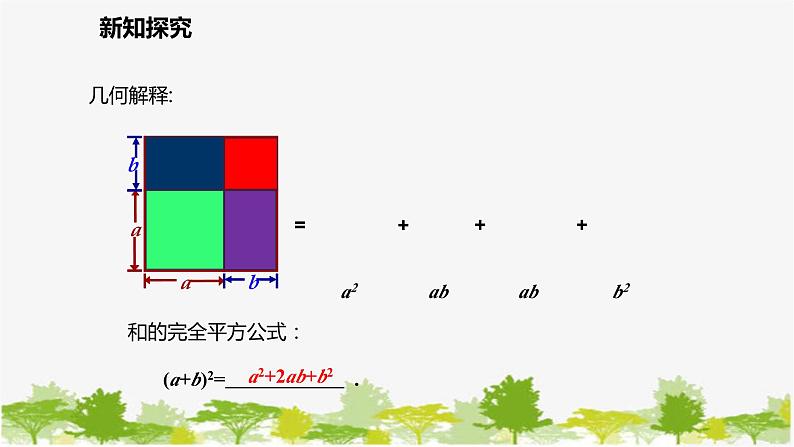 北师大版数学七年级下册 1.6.1 完全平方公式的认识 课件第7页