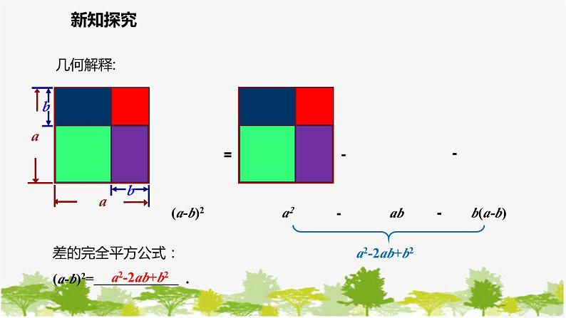 北师大版数学七年级下册 1.6.1 完全平方公式的认识 课件第8页