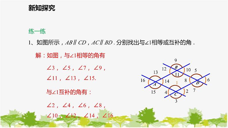 北师大版数学七年级下册 2.3.1 平行线的性质 课件第8页