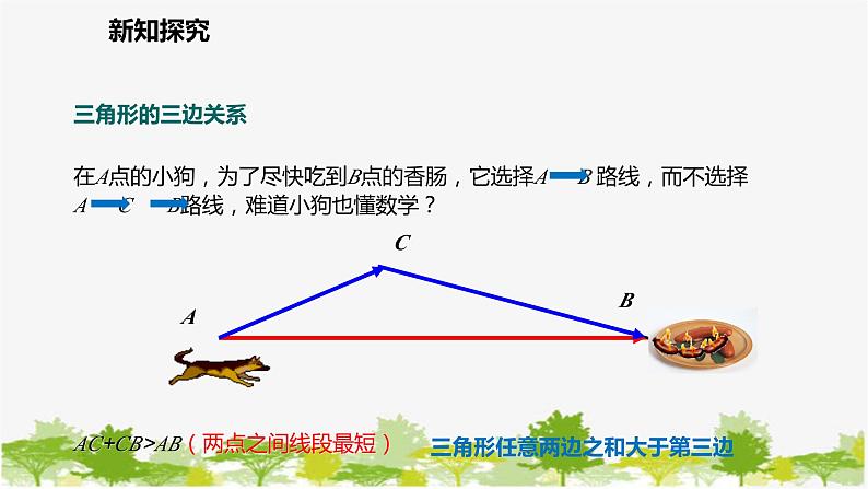 北师大版数学七年级下册 4.1.2  三角形的三边关系 课件第6页