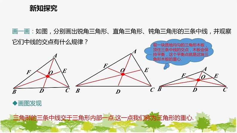 北师大版数学七年级下册 4.1.3  三角形的中线、角平分线 课件第6页