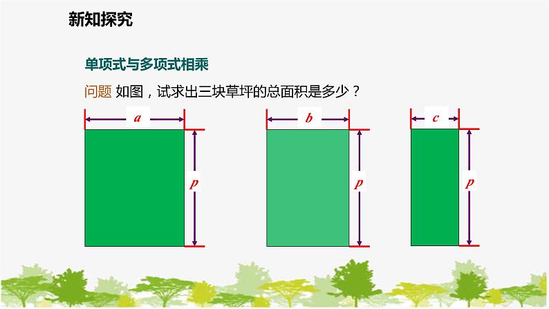 北师大版数学七年级下册 1.4.2 单项式与多项式相乘 课件第4页