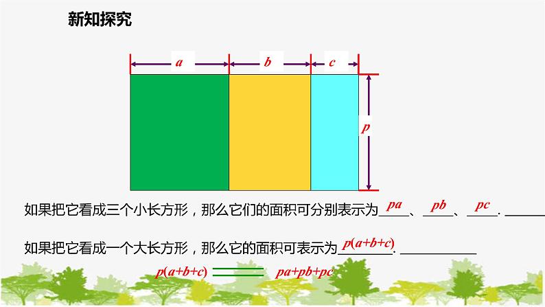 北师大版数学七年级下册 1.4.2 单项式与多项式相乘 课件第7页