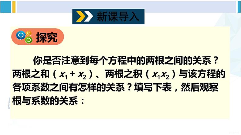 沪科版八年级数学下册 第17章 一元二次方程 17.4 一元二次方程的根与系数的关系（课件）02