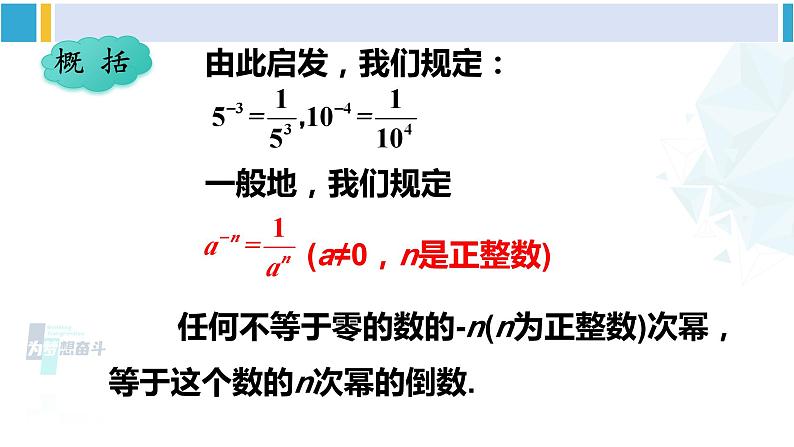 华师大版八年级数学下册 第16章 分式1.零指数幂与负整数指数幂（课件）第7页