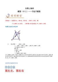 中考数学几何模型专项复习 模型12 全等三角形——手拉手模型-（原卷版+解析）