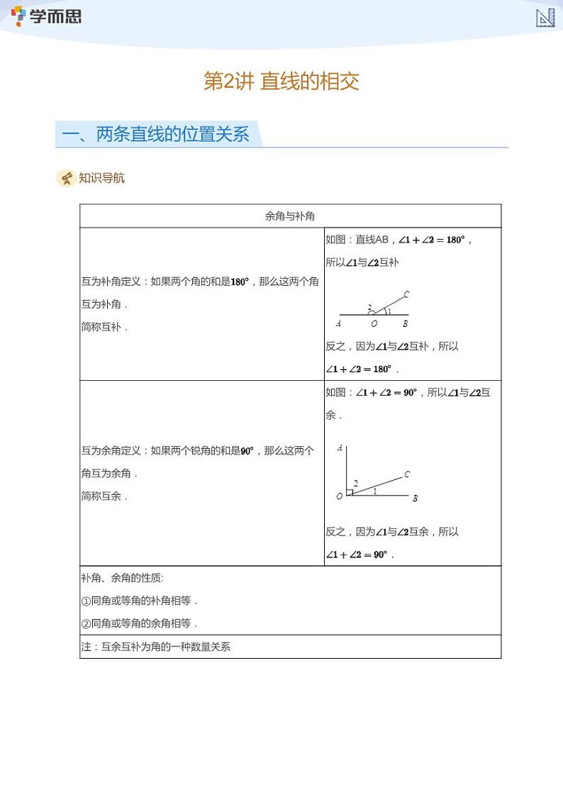 2023学而思创新班七年级寒假数学课程讲义01