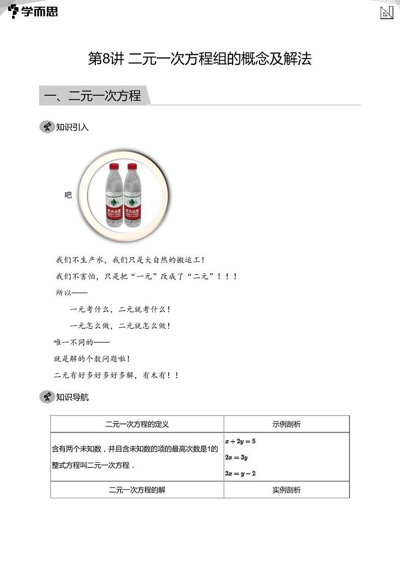 2023学而思创新班七年级暑假数学课程讲义01