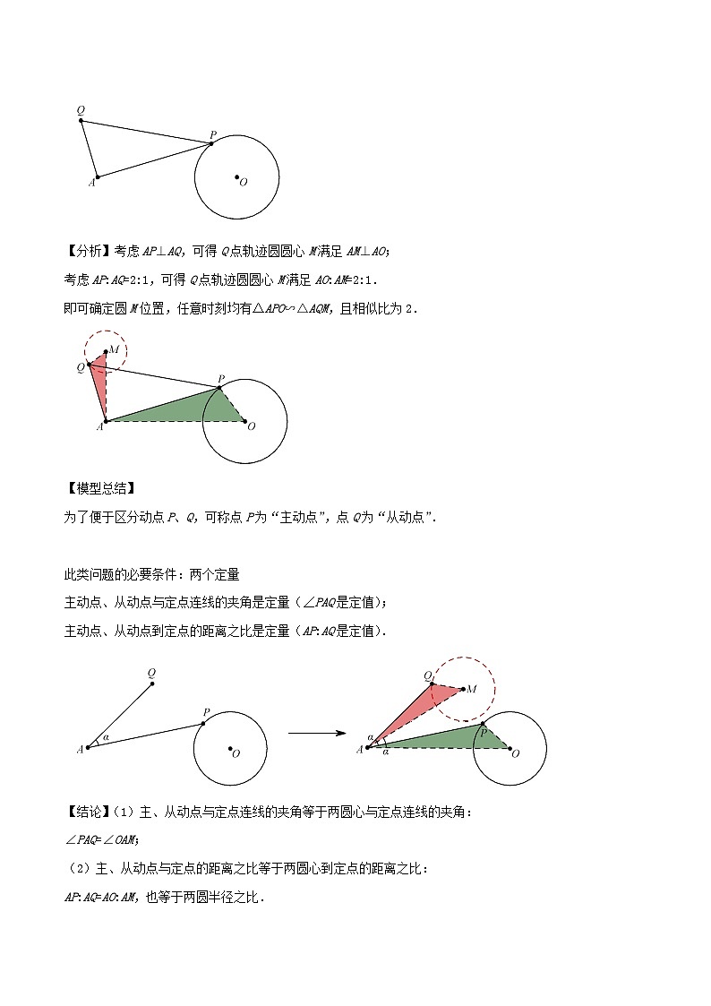 专题70 瓜豆原理中动点轨迹圆或圆弧型最值问题-2024年中考数学重难点专项突破（全国通用）03