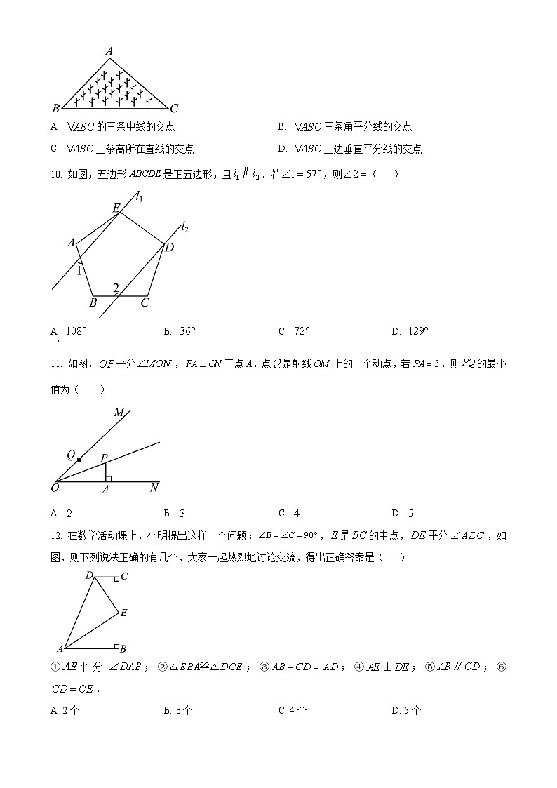 广西南宁市三美学校外卷2023-2024学年八年级上学期月考数学试题第3页