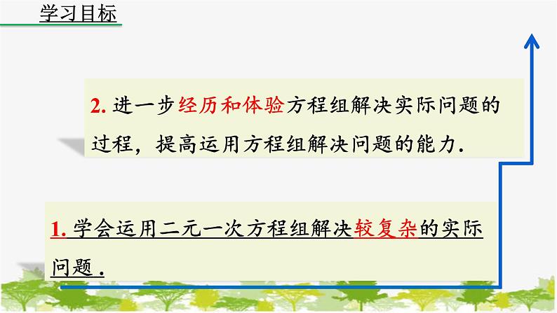 人教版数学七年级下册 8.3 实际问题与二元一次方程组（第2课时）课件第3页