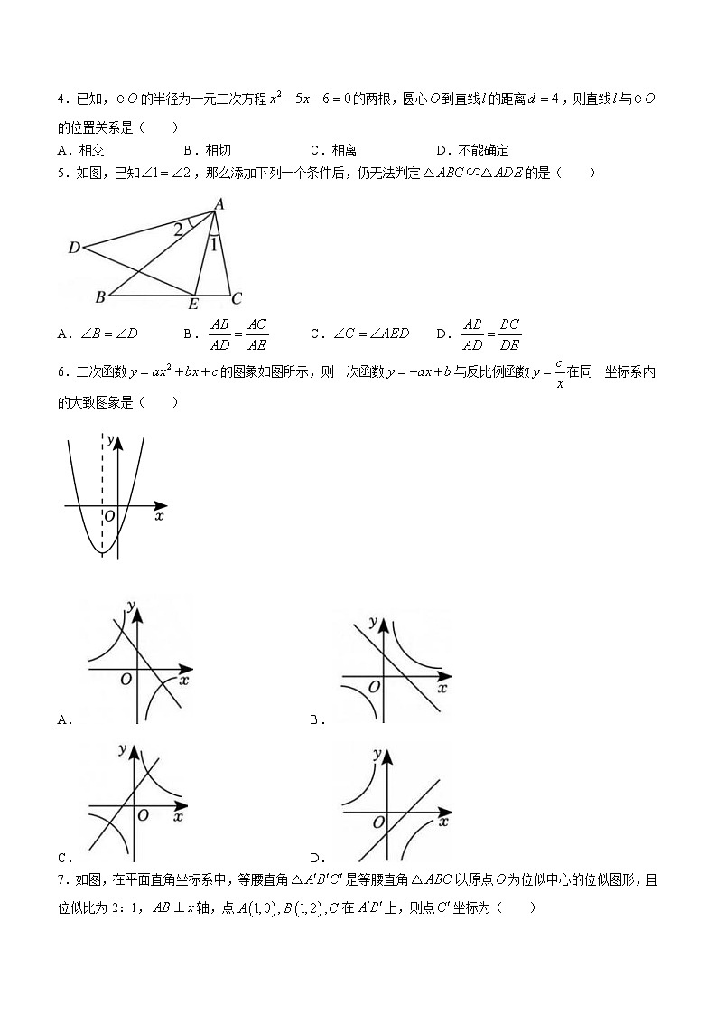 山东省德州市禹城市2023-2024学年九年级上学期期末数学试题第2页